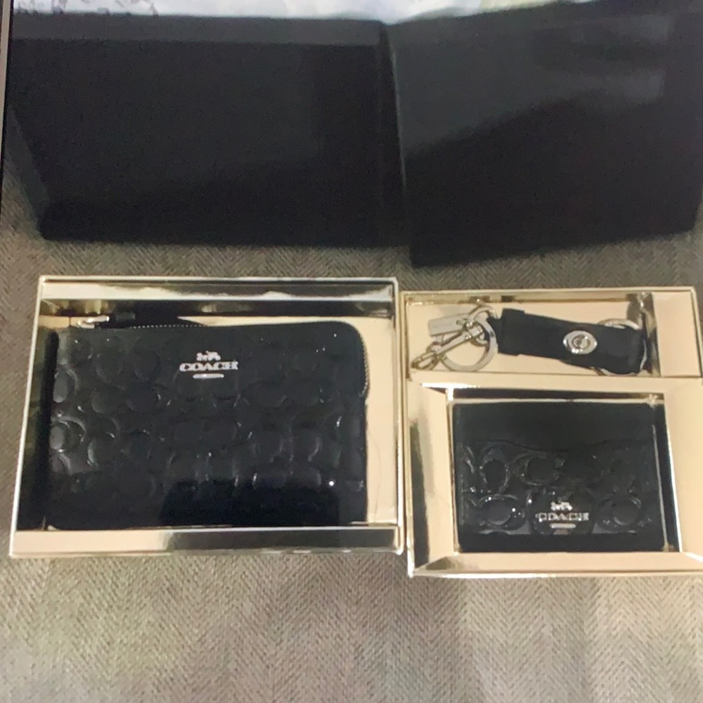Coach Wristlet and Card Case Set